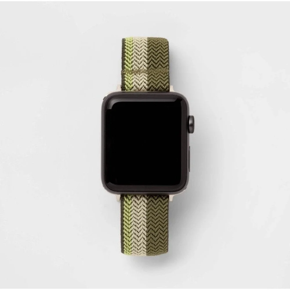 Heyday Apple Watch Band 42-49mm Sage Olive Elastic Adjustable Fits 135-215 mm